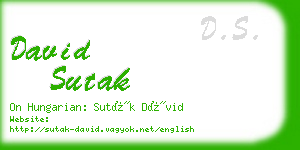 david sutak business card